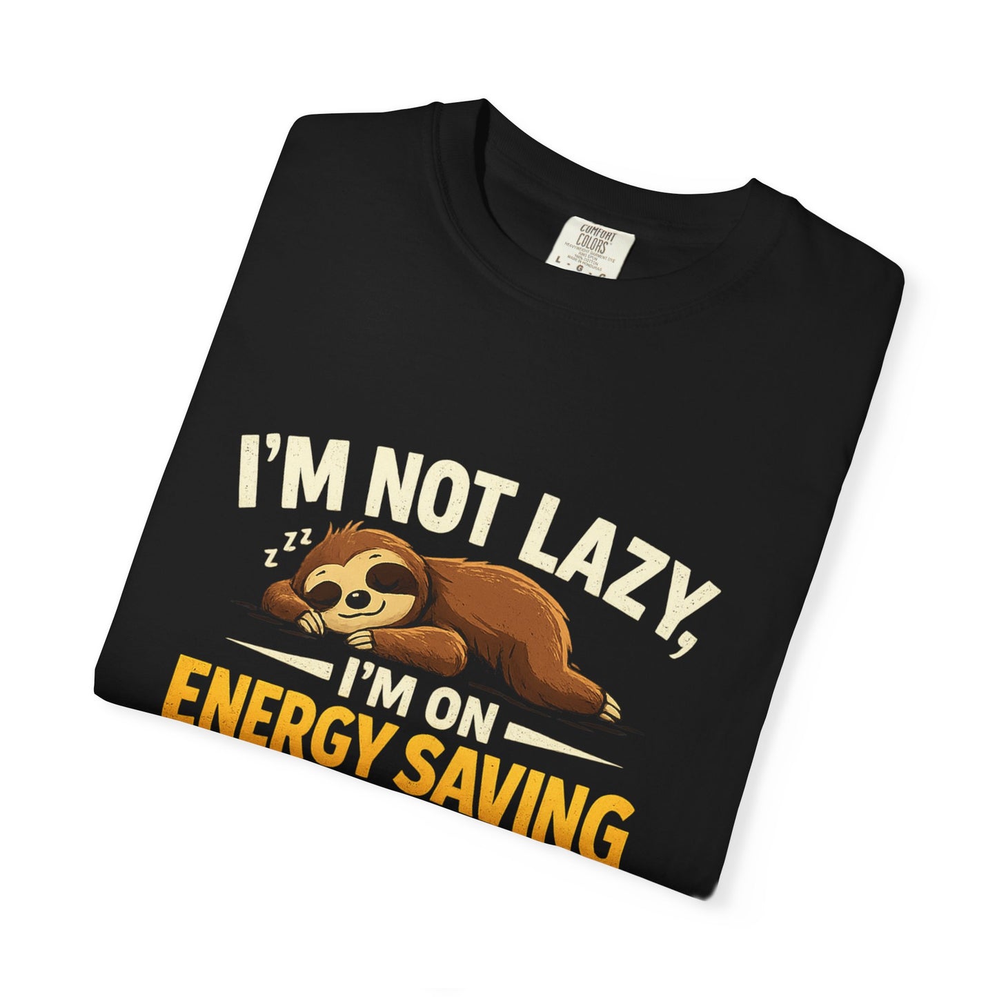 Sloth Saving Energy T-Shirt — meme Cute Lazy Eco Graphic Tee