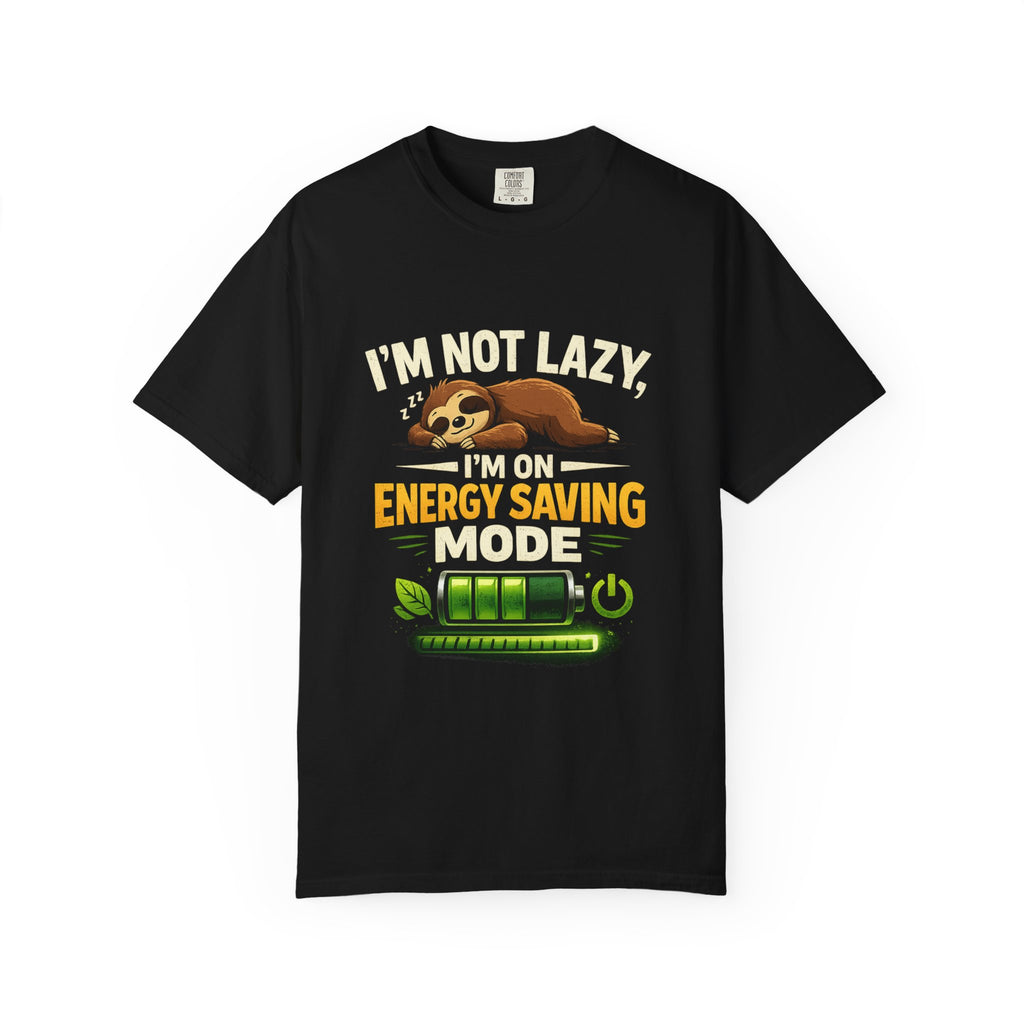 Sloth Saving Energy T-Shirt — meme Cute Lazy Eco Graphic Tee