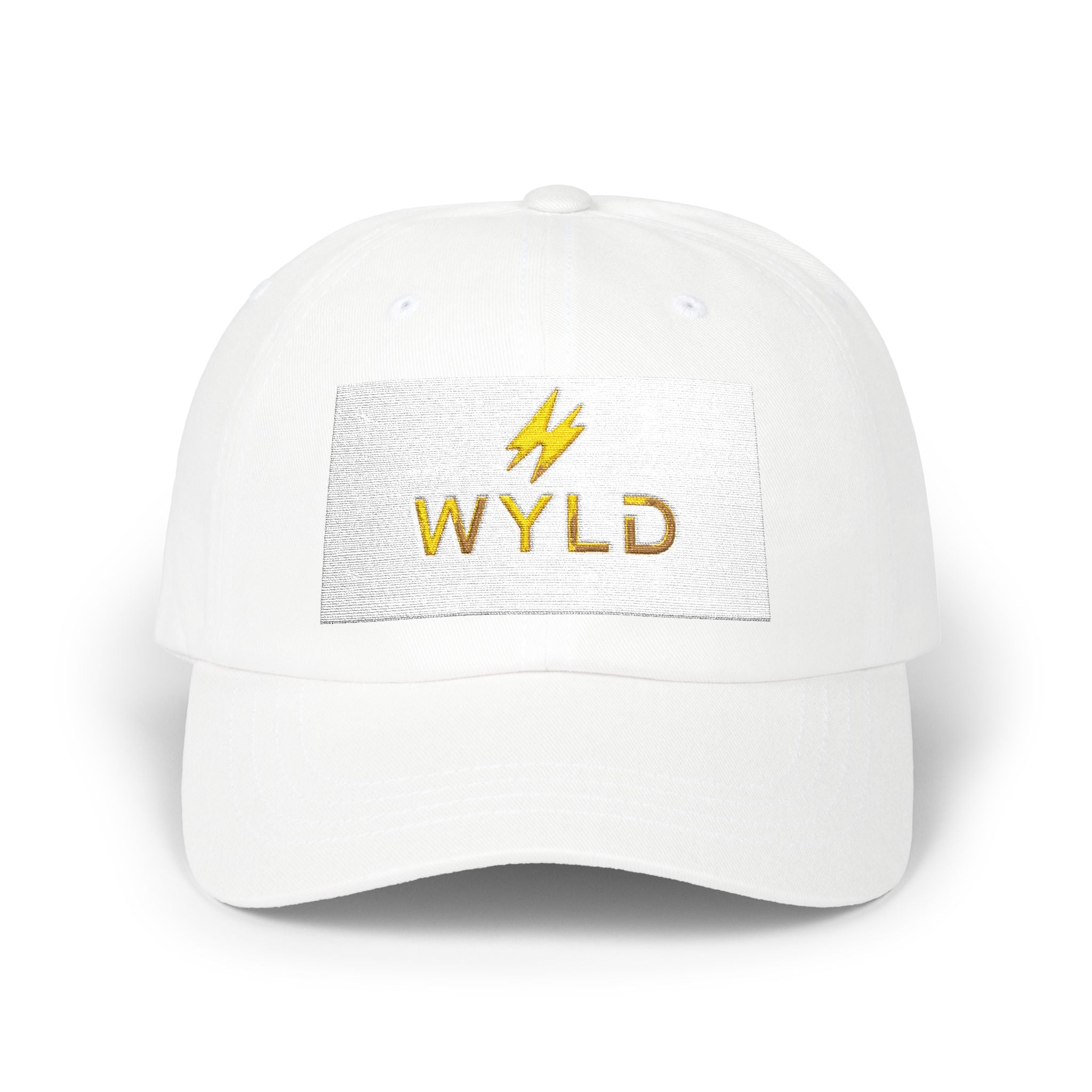 Wyld Lightning Dad Cap – Embroidered White Baseball Hat