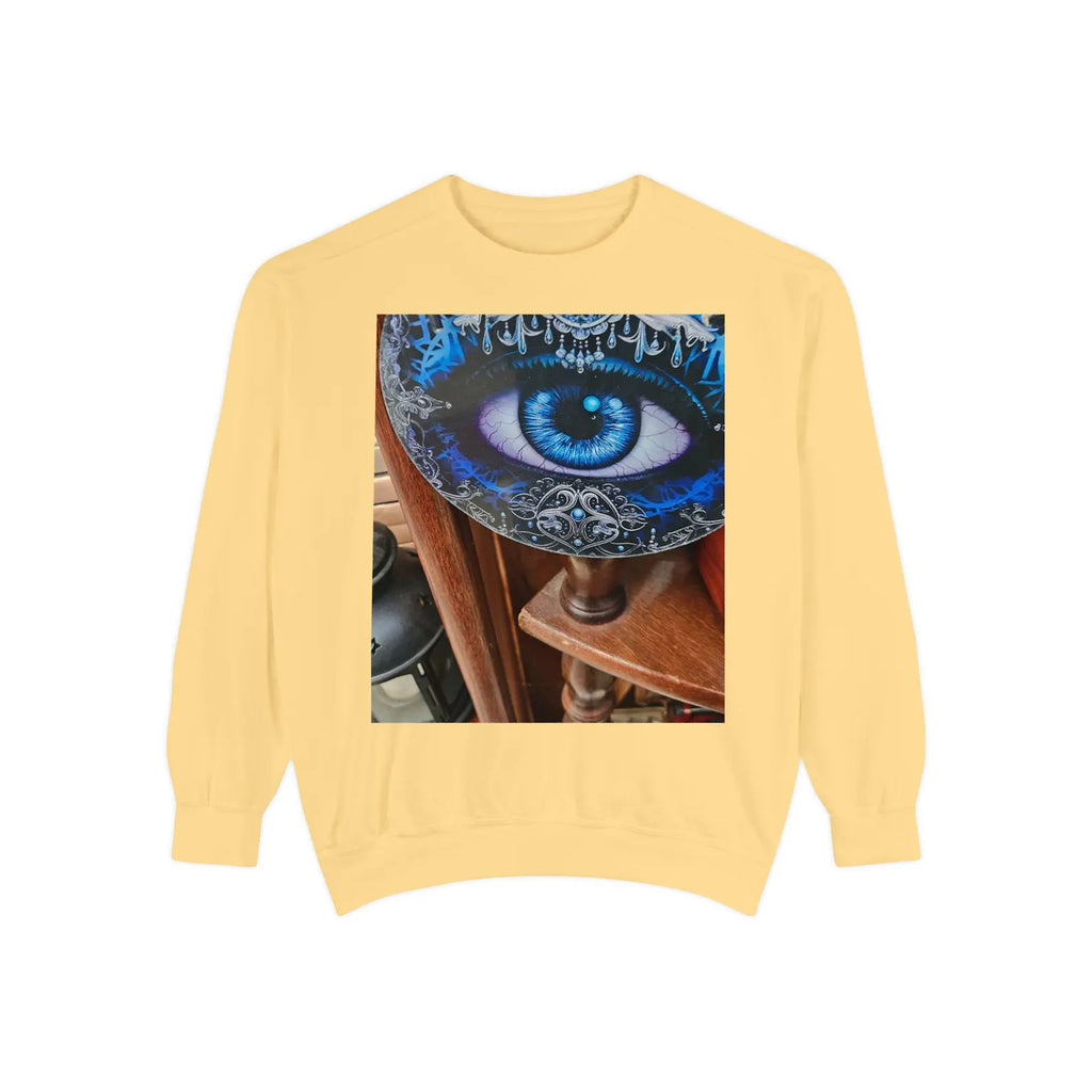 Blue Evil Eye Graphic Sweatshirt | Mystical Eye Artwork