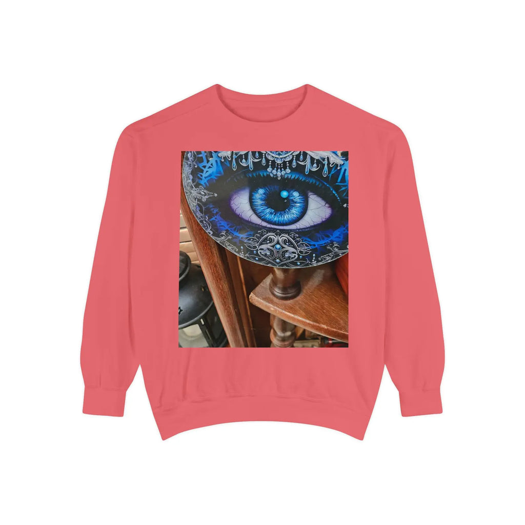 Blue Evil Eye Graphic Sweatshirt | Mystical Eye Artwork