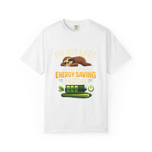Sloth Saving Energy T-Shirt — meme Cute Lazy Eco Graphic Tee