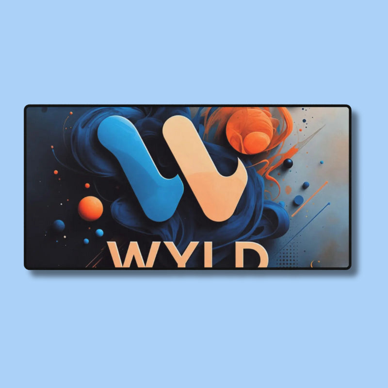 WYLD Logo Abstract Swirl Desk Mat | Gaming Mousepad