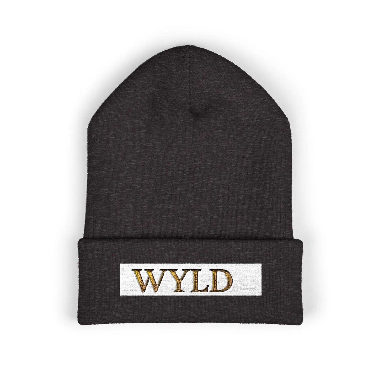 WYLD Leopard Print Text Beanie | Cuffed Embroidered Beanie