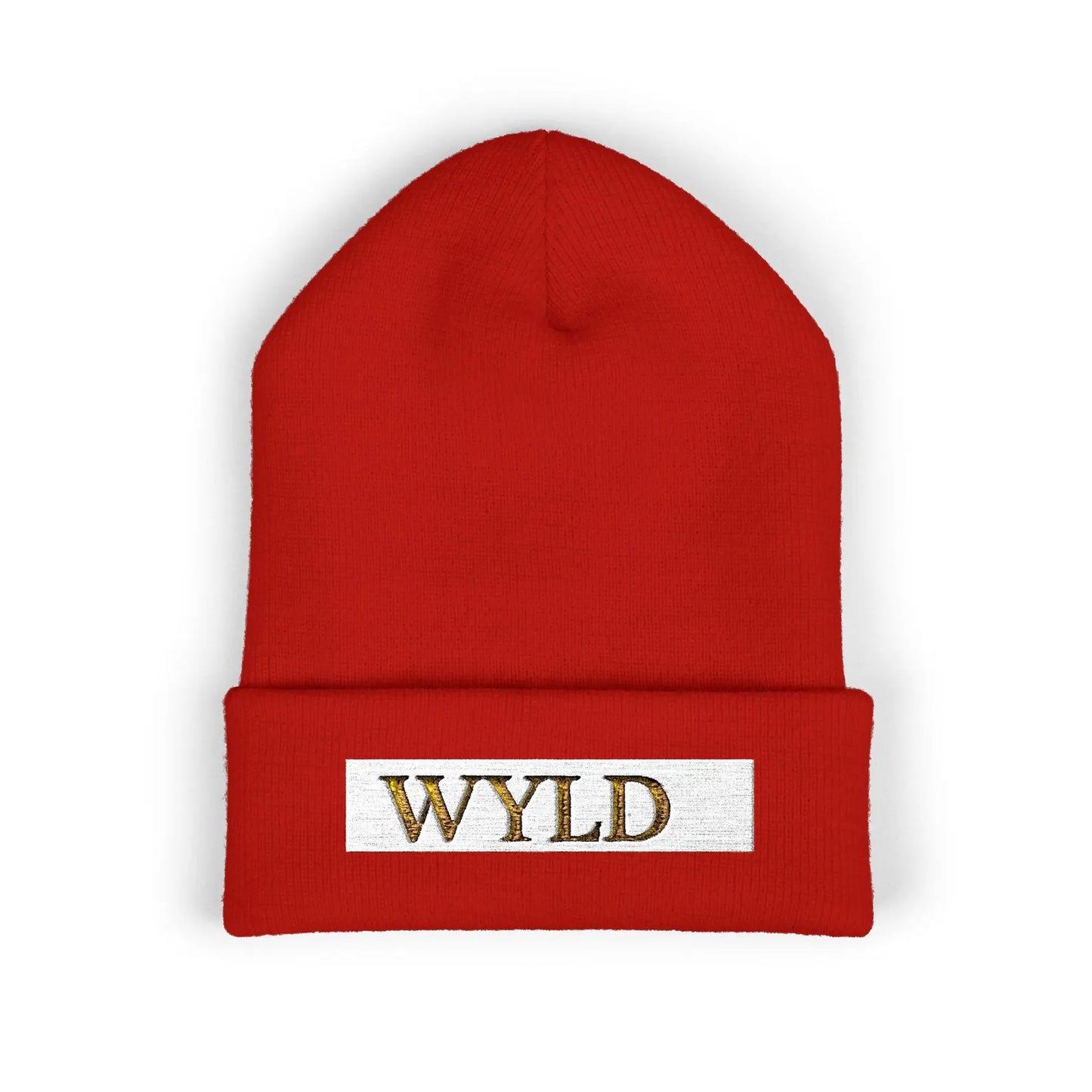WYLD Leopard Print Text Beanie | Cuffed Embroidered Beanie