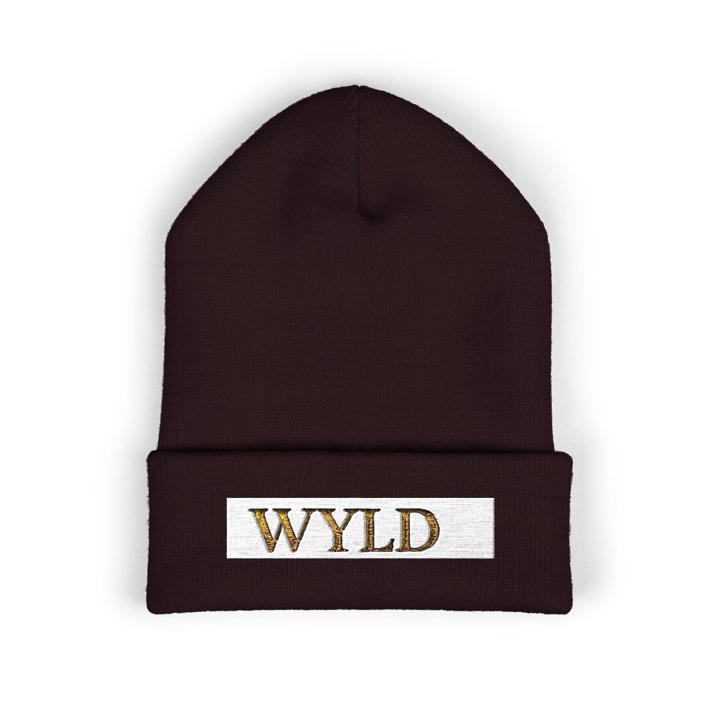 WYLD Leopard Print Text Beanie | Cuffed Embroidered Beanie