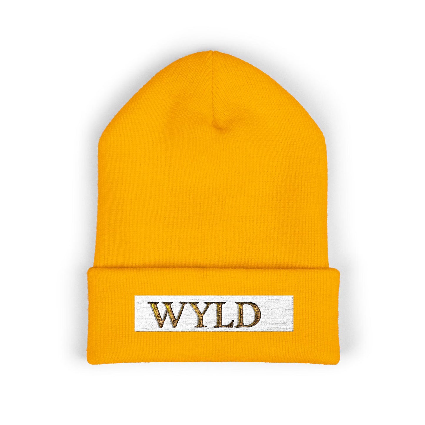 WYLD Leopard Print Text Beanie | Cuffed Embroidered Beanie