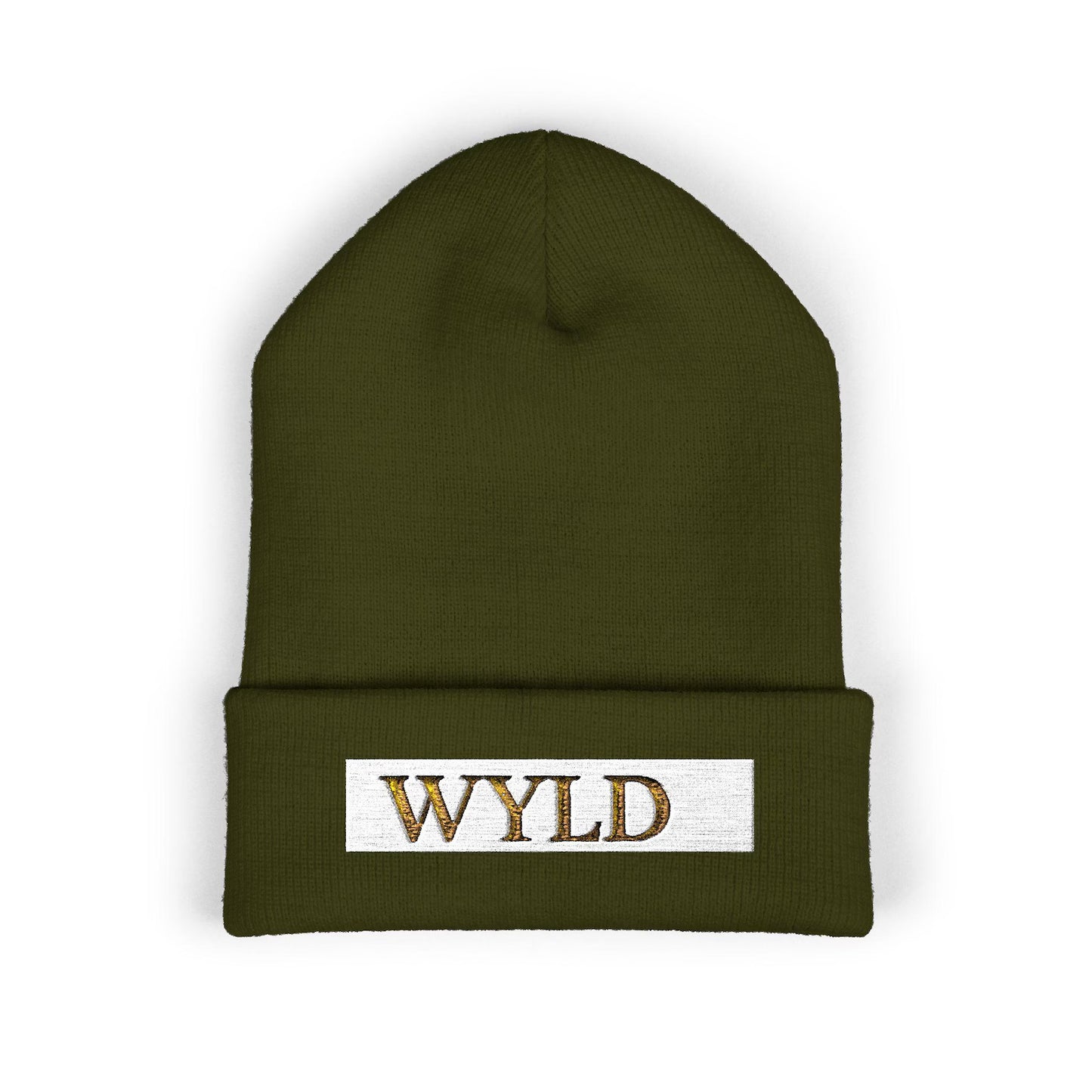 WYLD Leopard Print Text Beanie | Cuffed Embroidered Beanie