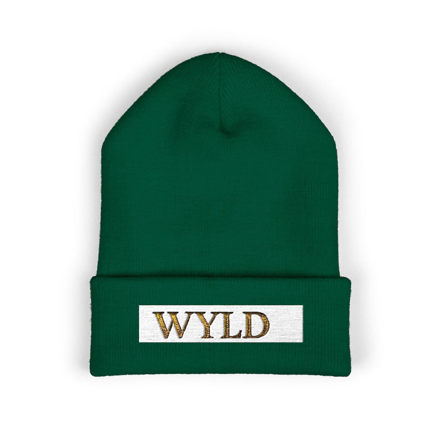 WYLD Leopard Print Text Beanie | Cuffed Embroidered Beanie