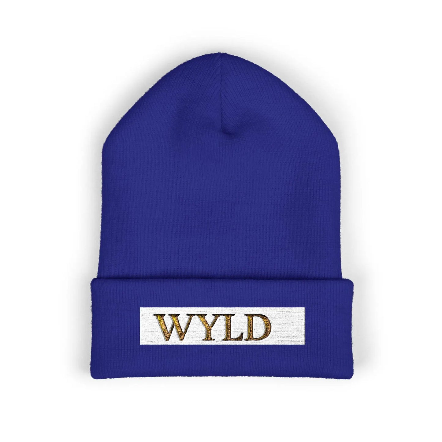 WYLD Leopard Print Text Beanie | Cuffed Embroidered Beanie