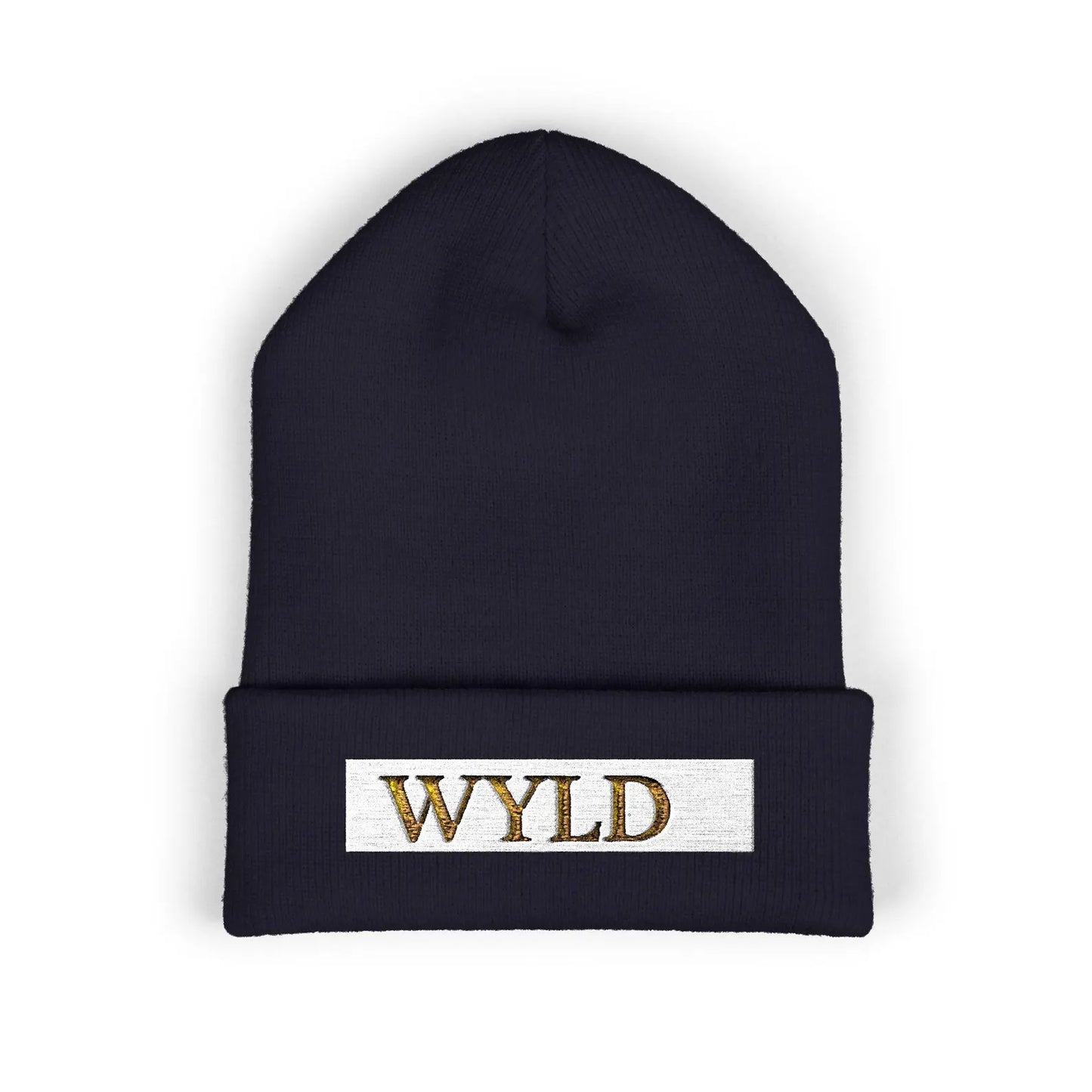 WYLD Leopard Print Text Beanie | Cuffed Embroidered Beanie
