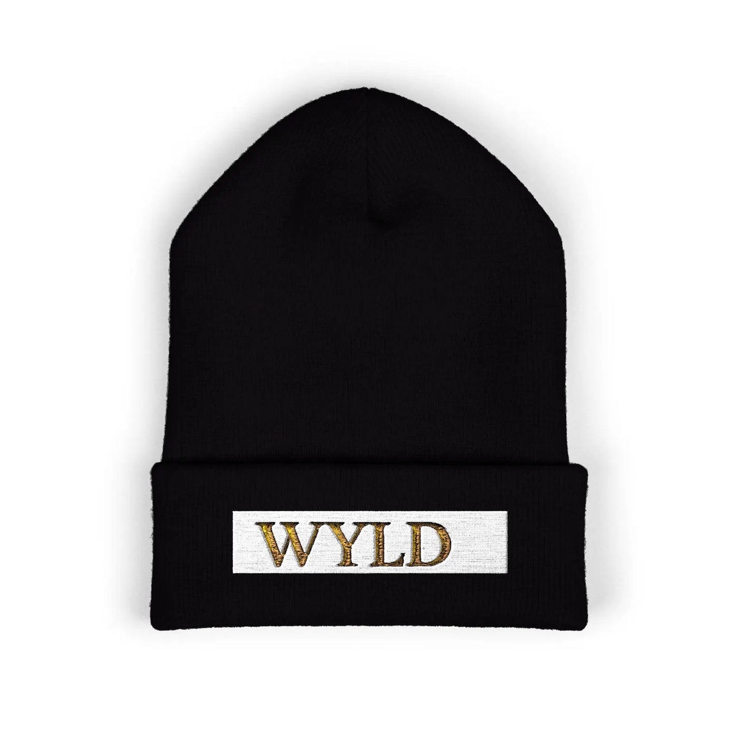 WYLD Leopard Print Text Beanie | Cuffed Embroidered Beanie