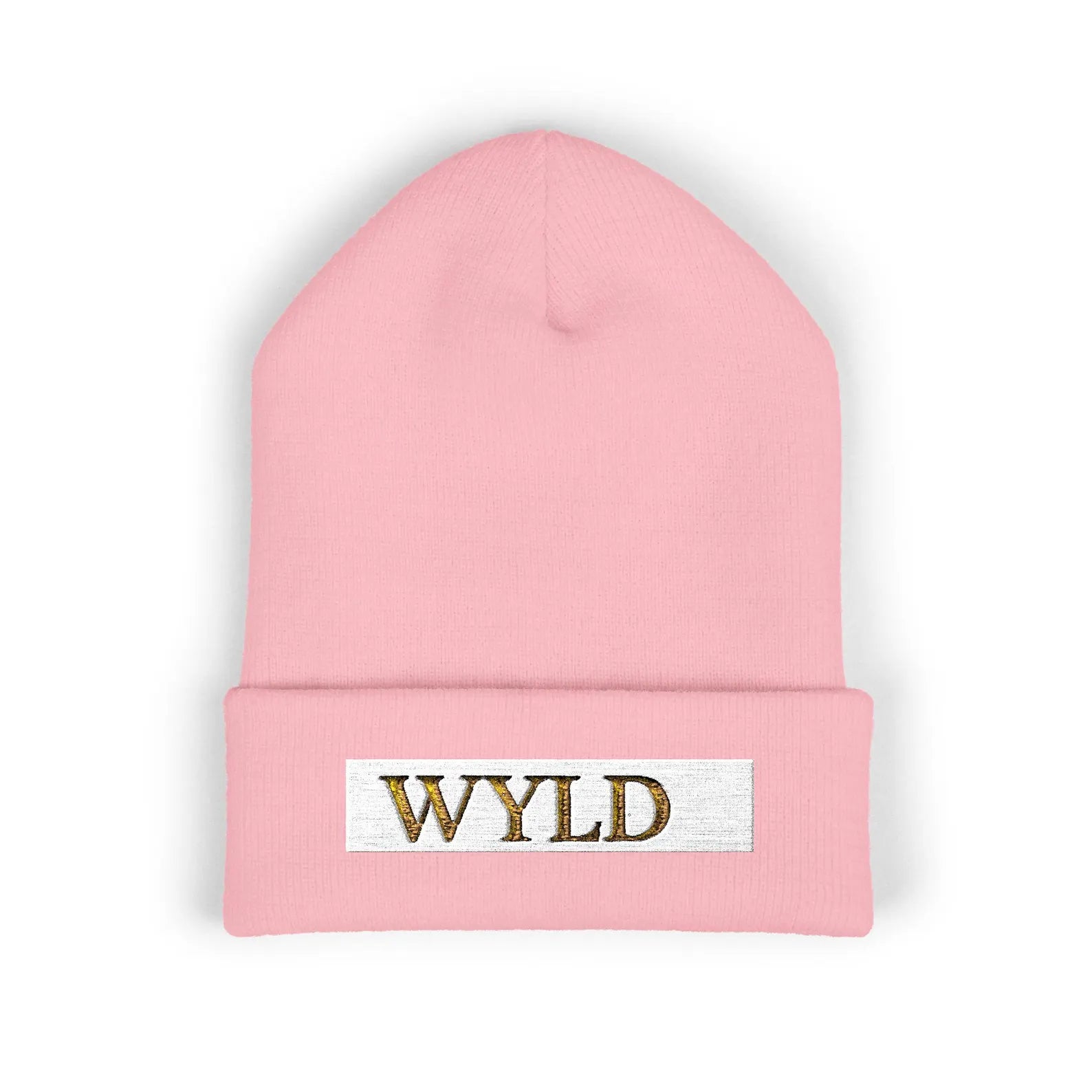 WYLD Leopard Print Text Beanie | Cuffed Embroidered Beanie