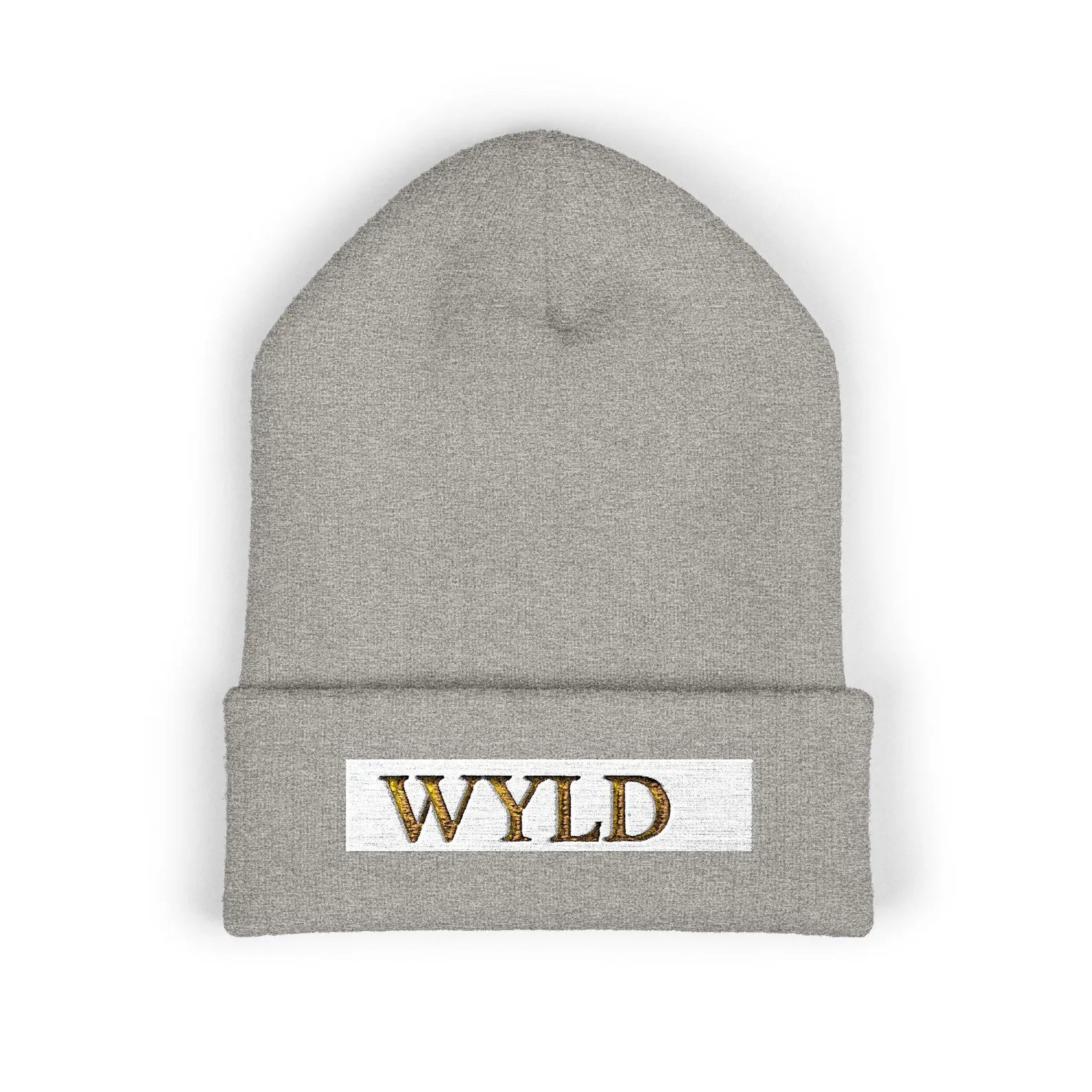 WYLD Leopard Print Text Beanie | Cuffed Embroidered Beanie